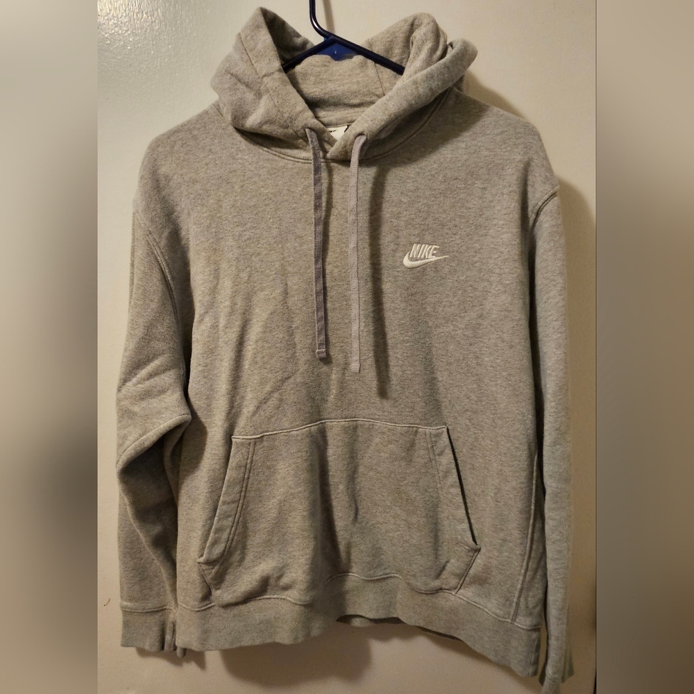 Nike Hoodie Gray Embroidered Logo Men’s Size L